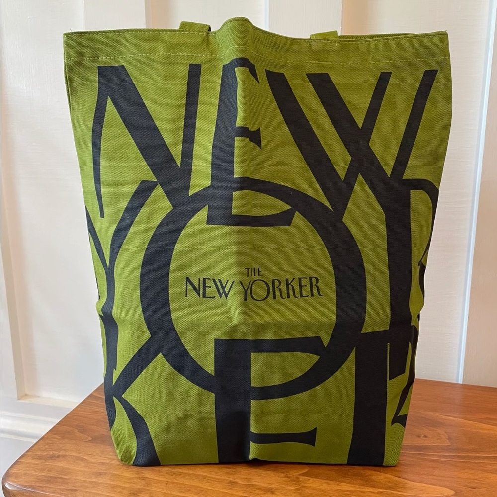 The New Yorker Green Tote Bag